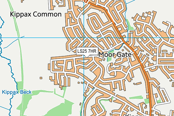 LS25 7HR map - OS VectorMap District (Ordnance Survey)