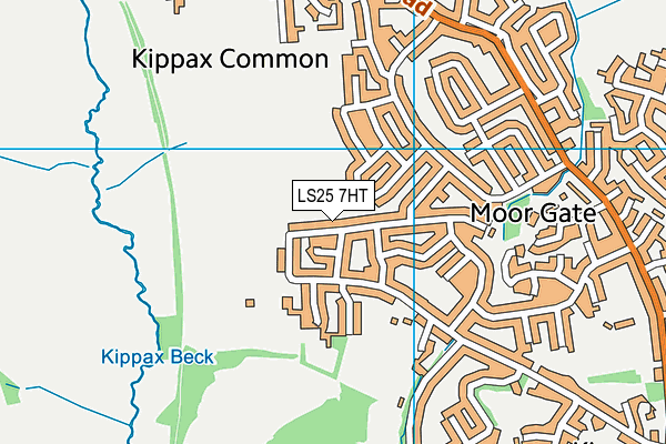 LS25 7HT map - OS VectorMap District (Ordnance Survey)