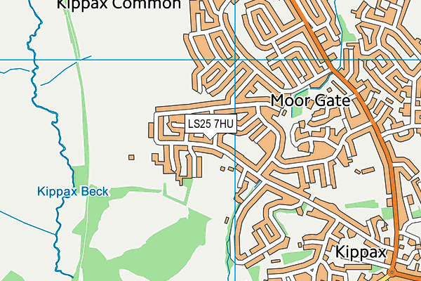 LS25 7HU map - OS VectorMap District (Ordnance Survey)