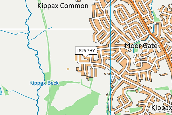 LS25 7HY map - OS VectorMap District (Ordnance Survey)