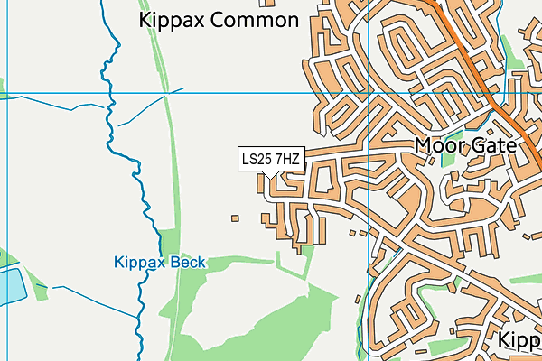 LS25 7HZ map - OS VectorMap District (Ordnance Survey)