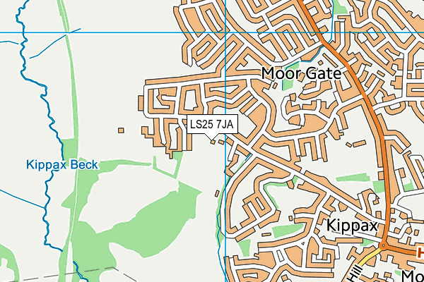 LS25 7JA map - OS VectorMap District (Ordnance Survey)