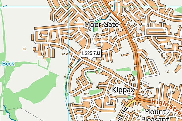 LS25 7JJ map - OS VectorMap District (Ordnance Survey)