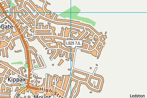 Kippax Ash Tree Primary School map (LS25 7JL) - OS VectorMap District (Ordnance Survey)