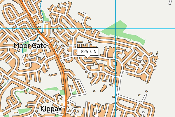 LS25 7JN map - OS VectorMap District (Ordnance Survey)