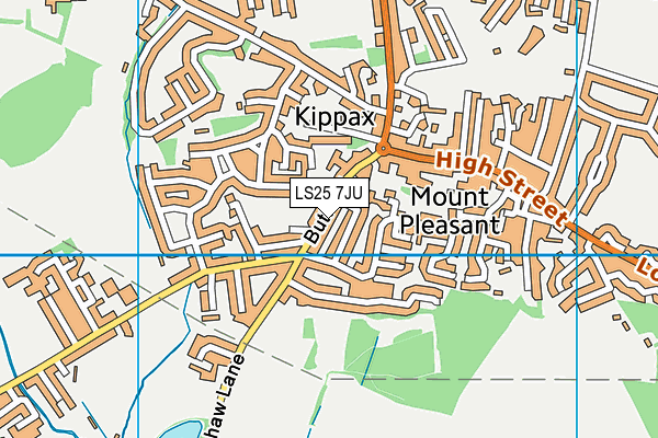 LS25 7JU map - OS VectorMap District (Ordnance Survey)