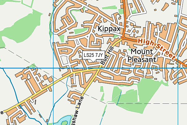 LS25 7JY map - OS VectorMap District (Ordnance Survey)