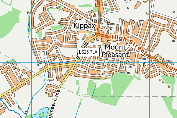 LS25 7LA map - OS VectorMap District (Ordnance Survey)