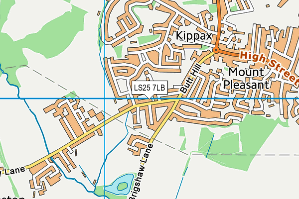 LS25 7LB map - OS VectorMap District (Ordnance Survey)