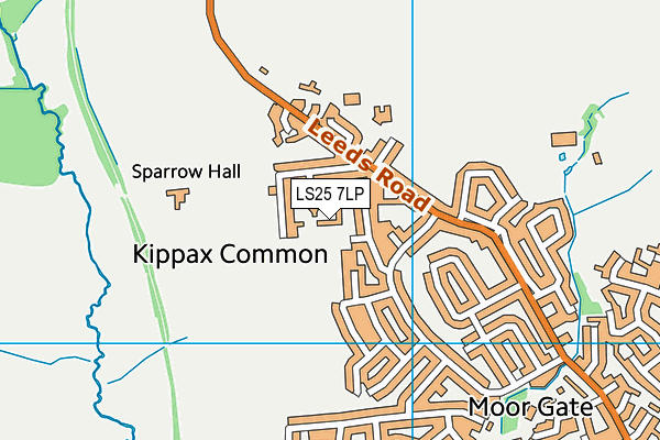 LS25 7LP map - OS VectorMap District (Ordnance Survey)