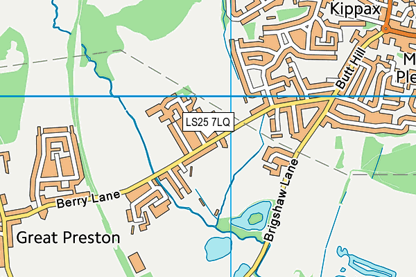 LS25 7LQ map - OS VectorMap District (Ordnance Survey)
