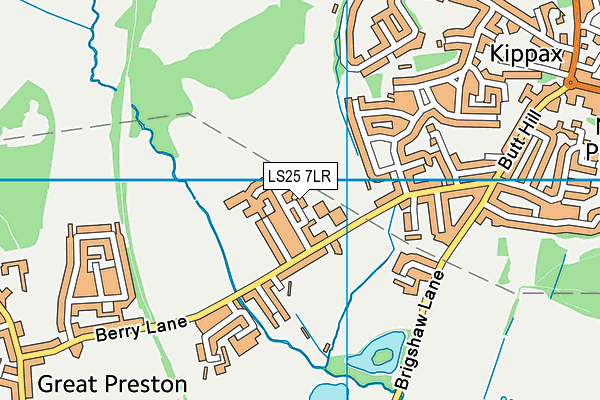 LS25 7LR map - OS VectorMap District (Ordnance Survey)