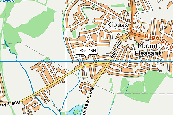 LS25 7NN map - OS VectorMap District (Ordnance Survey)