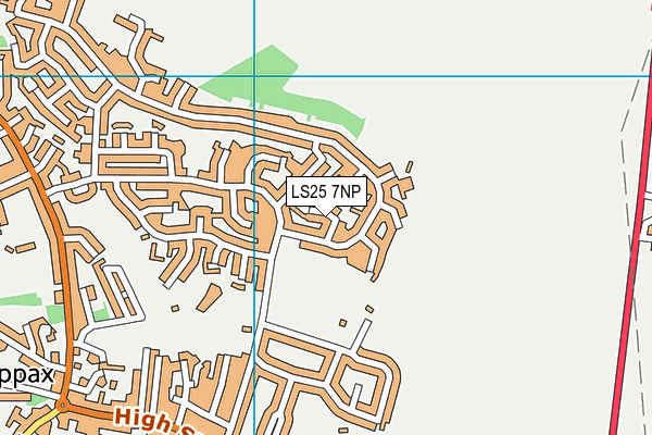 LS25 7NP map - OS VectorMap District (Ordnance Survey)