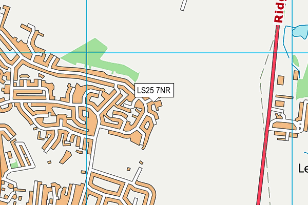 LS25 7NR map - OS VectorMap District (Ordnance Survey)
