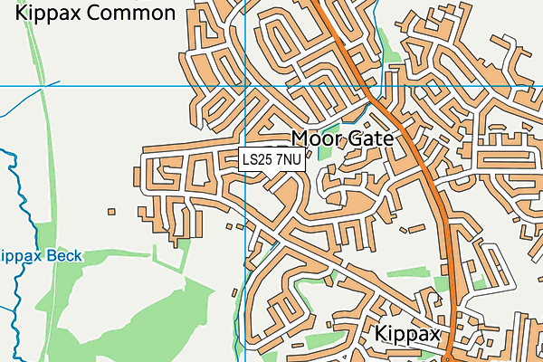 LS25 7NU map - OS VectorMap District (Ordnance Survey)
