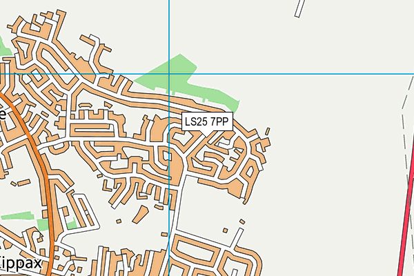 LS25 7PP map - OS VectorMap District (Ordnance Survey)