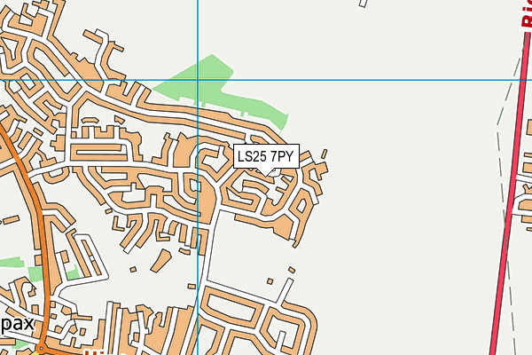 LS25 7PY map - OS VectorMap District (Ordnance Survey)