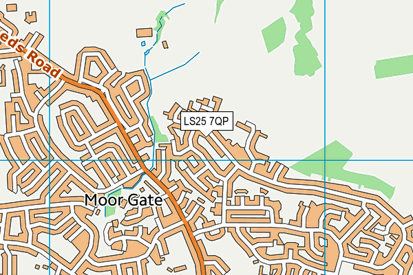 LS25 7QP map - OS VectorMap District (Ordnance Survey)