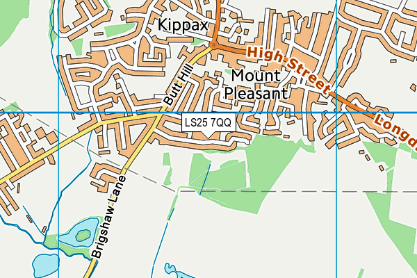 LS25 7QQ map - OS VectorMap District (Ordnance Survey)