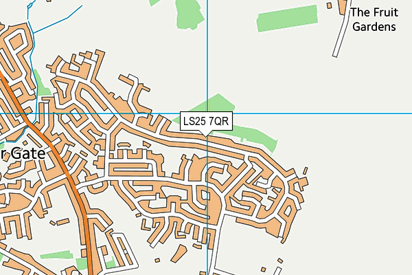 LS25 7QR map - OS VectorMap District (Ordnance Survey)