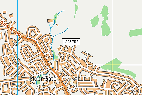 LS25 7RF map - OS VectorMap District (Ordnance Survey)