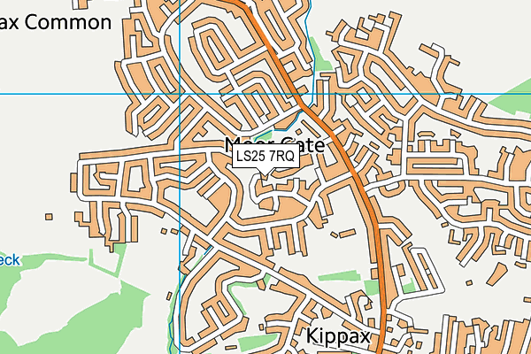 LS25 7RQ map - OS VectorMap District (Ordnance Survey)