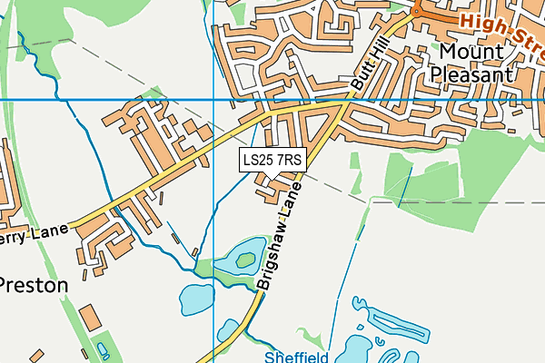 LS25 7RS map - OS VectorMap District (Ordnance Survey)