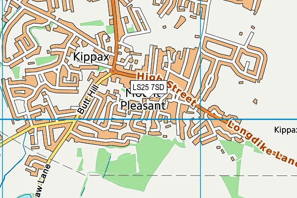 LS25 7SD map - OS VectorMap District (Ordnance Survey)