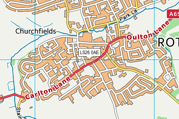 LS26 0AE map - OS VectorMap District (Ordnance Survey)