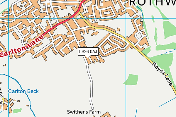 LS26 0AJ map - OS VectorMap District (Ordnance Survey)