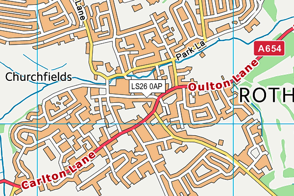 LS26 0AP map - OS VectorMap District (Ordnance Survey)