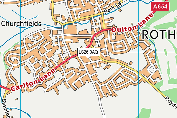 LS26 0AQ map - OS VectorMap District (Ordnance Survey)