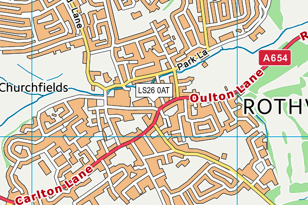 LS26 0AT map - OS VectorMap District (Ordnance Survey)