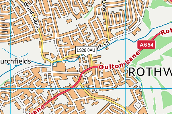 LS26 0AU map - OS VectorMap District (Ordnance Survey)