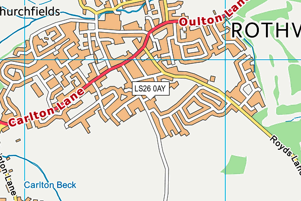 LS26 0AY map - OS VectorMap District (Ordnance Survey)