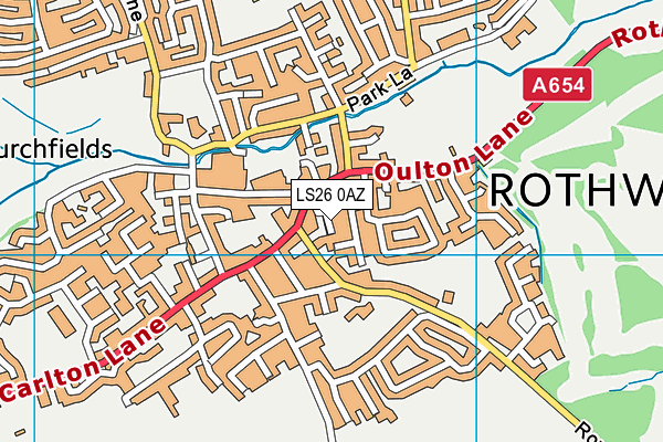 LS26 0AZ map - OS VectorMap District (Ordnance Survey)