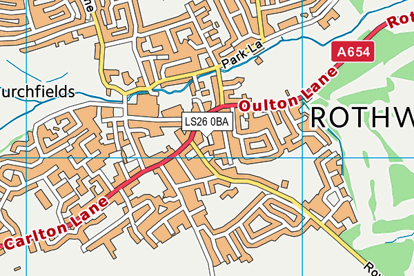 LS26 0BA map - OS VectorMap District (Ordnance Survey)