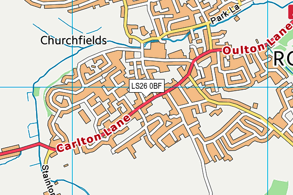 LS26 0BF map - OS VectorMap District (Ordnance Survey)