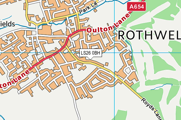 Rothwell Athletic Cricket Club map (LS26 0BH) - OS VectorMap District (Ordnance Survey)
