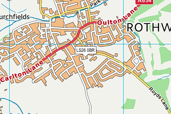LS26 0BR map - OS VectorMap District (Ordnance Survey)