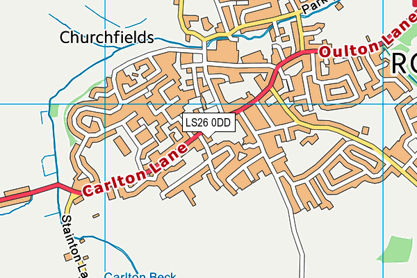 LS26 0DD map - OS VectorMap District (Ordnance Survey)