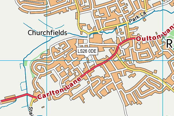 LS26 0DE map - OS VectorMap District (Ordnance Survey)