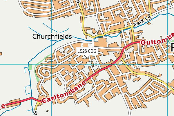 LS26 0DG map - OS VectorMap District (Ordnance Survey)