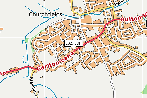 LS26 0DH map - OS VectorMap District (Ordnance Survey)