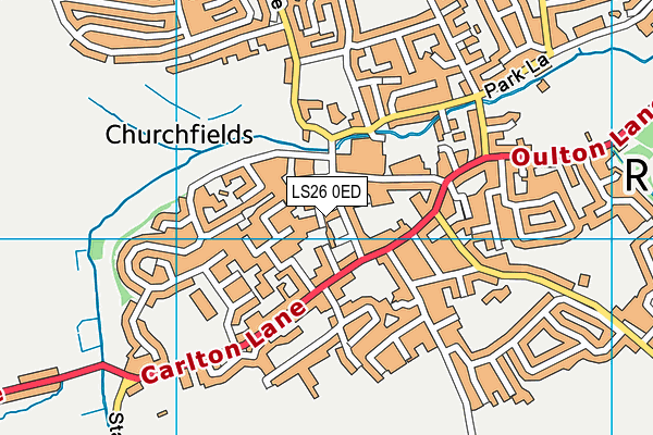 LS26 0ED map - OS VectorMap District (Ordnance Survey)