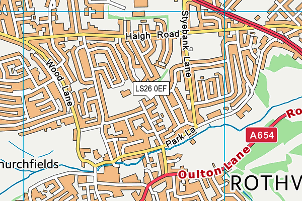 LS26 0EF map - OS VectorMap District (Ordnance Survey)