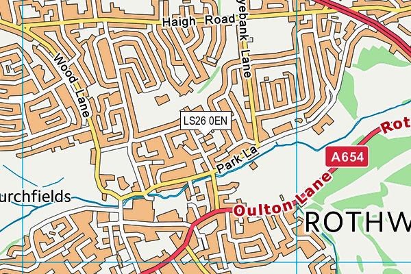 LS26 0EN map - OS VectorMap District (Ordnance Survey)