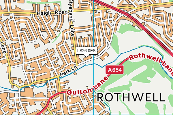 LS26 0ES map - OS VectorMap District (Ordnance Survey)