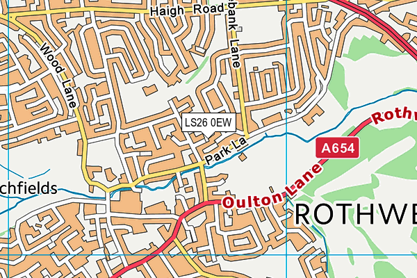 LS26 0EW map - OS VectorMap District (Ordnance Survey)